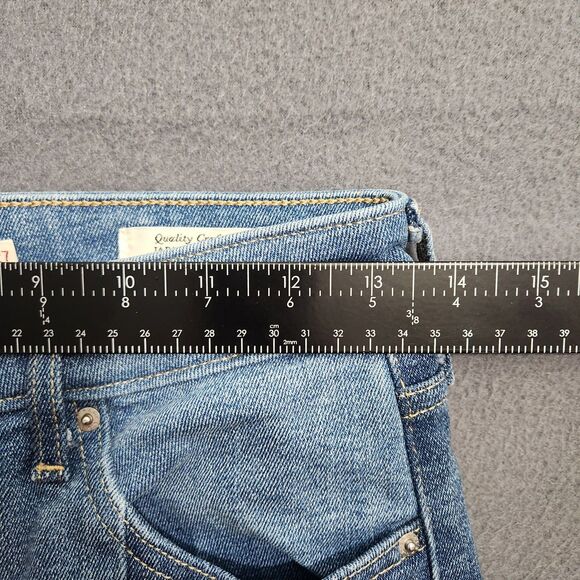 Levi's 721 Women 27 Mid Rise Skinny Japanese Denim Two Tone Raw Hem Jeans - Picture 12 of 13